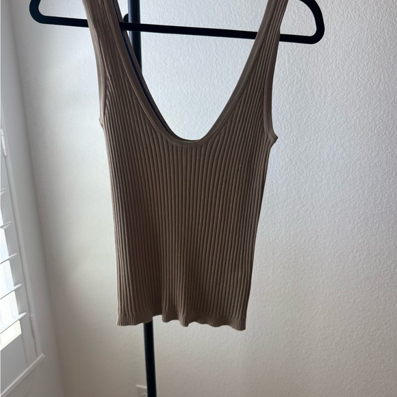 Boden Ribbed Tan Tank Top - Picture 5 of 5